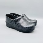 Dansko Shoes Women 8 5 Black Leather Embossed Professional Clogs Comfort Nursing