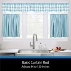 2  Basic Metal Wrap Around Adjustable Curtain Rod 84-120  Adjustable Length