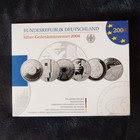 6 X 10 Euro 2004 Mirror Gloss Silver   Six    10 Coins Sterling Silver 925 Germany