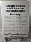 1971 Mercury Capri Sports Coupe 2 Page Original Auto Ad Print Advertisement