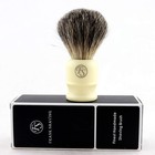 Pure Badger Hair Shaving Brush With Resin Handle - 20mm Bulb Knot For Men   s Groo