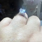 Cz Silver- Tone Engagement Ring  Sz7