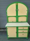 Vintage 1930 s Hoosier With Cathedral  Or Dome Top And Clock 