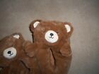 New  Ladies Plush Brown Teddy Bear Slippers  Fits Size 7 8