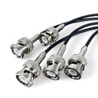 Lot Of 5 Pasternack 12  Bnc Male To Sma Male Rg174 Coax Cables     50 Ohm  Rohs