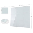 White Peel And Stick Glass Tile  12 x12  Square Mosaic Wall Tiles With Frame    