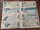 Disney Vintage 1950s Comic Strips Wheaties Mickey Mouse Donald Duck Set