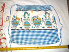 B- 2 Vintage Children s Aprons Half And Full Apron Pockets Gingham Print