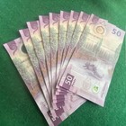 2024 Mexico 50 Pesos 10 Consecutive Conmemorative Banknotes Polymer Axolotl  Unc