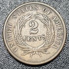 1865  Two Cent Piece 2c Plain 5 Nice Au Type Coin