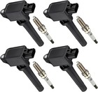 Set Of 4 Ignition Coil Pack Uf656 And Iridium Spark Plugs 93501 4-pack Compat   