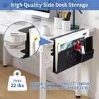 Luketure Desk Side Storage  Steel Side Desk Organizer  No Drill Laptop Holder   