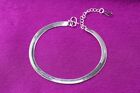 Womens Anklet 925 Sterling Silver 4mm Wide Snake Foot Chain Ankle Bracelet  a69