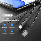 Fast Charger Cable For Iphone 14 13 12 11 X 8 Heavy Duty Braided Usb Cable Lot
