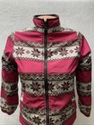 Rothschild Reversible Jacket Size M 10 12 Pink Brown Snowflakes Girls Youth