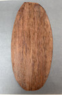 Unusual Australian Aboriginal Oval Shield Shaped Bark Painting W Snakes   Birds