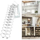 Loft Ladder 9 8ft 12 Steps Wall Mounted Folding Ladder Scissor Structure Stairs