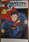 Superman And Krypto Wraparound Original Art Drawn On Superman  32 Blank Variant
