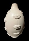 White Ceramic Lips Vase Jonathan Adler Style 10 5    Modern Pop Art Surreal Decor