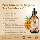 Organic Cold-pressed Sea Buckthorn Oil 100  Pure Raw Skin Hair Face Anti-aging