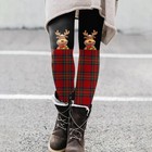 Women s Plaid Christmas Leggings Holiday Running Yoga Workout Boot Pants
