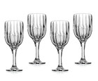 Godinger Pleat Collection Crystal Red Wine Glass Goblet 12 Oz 8  H Set Of 4 New