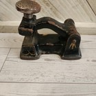 Vintage Check Protector Small Cast Iron Ornate Handle Manual Office Press Device