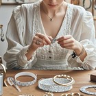 Fwxfw 2 Pieces Of Ring And Bracelet Sizing Tools  Which Are Adjustable  White