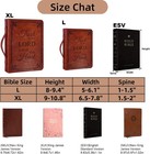 Bible Cover Case For Men Women  Mens Bible Covers Cases Large Extra Large Brown