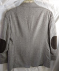 Reed St James Blazer Mens 40s Gray Herringbone Usa Elbow Patch Classic Vintage