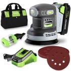 Workpro Cordless Brushless Random Orbital Sander 6 Variable Speed 6000-12000 Opm