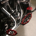 Red Mx Floorboards Footboards For Harley Touring Street road Glide King Fl 14-24