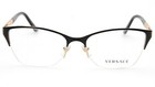 New Versace Mod 1218 1342 Black Gold Eyeglasses Frame 53-17-140mm B40mm Italy