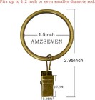 Metal Curtain Rings With Clips 1 5in Antique Bronze 100 Pack