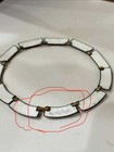 Kay Denning Mid Century White  Red Rectangle On Enamel On Copper 1960s Choker N
