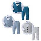 Baby Boys Suit Kids Set Bowtie Outfit Birthday Shirt Christening Vest Wedding