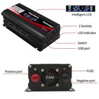 1000w 2000w peak  Car Power Inverter Dc 12v To 110v 120v Ac Converter With Lc   
