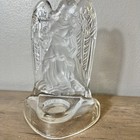 Vintage Crystal Clear Glass Angel Votive Candle Holder Made In Taiwan 1990s