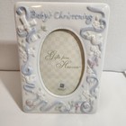 New Russ Gifts From Heaven Baby Christening Photo Frame Blue Keepsake Gift