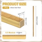 Brass Gear Rack  0 5 Module 500x8x8mm Heavy Duty Straight Linear Spur Rack