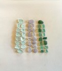 Genuine Beach Sea Glass Sky Blue Lavender Bright Teal Surf-tumbled Mendocino Ca