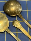 Antique Set Of  3 Matching Soup Spoons In Sterling Silver 5 