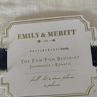 Pottery Barn Teen Emily   Meritt Pom Pom Bedskirt Bed Skirt Black Full 18 