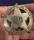 Antique Portland Oregon Large Circle Star Badge