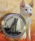 2017 Australia   archie Alpine Dingo  Coloured 1oz  999 Silver Coin