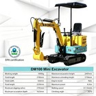 1 Ton Mini Excavator 1000kg Rato Engine Epa Certified Full Rotation Farm Digger