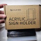 Douildhaiy 2 Pack Acrylic Sign Holders 5x7 T-shape Double Sided Clear Menu