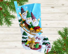 New Finished Bucilla Christmas Stocking Gnomes On The Go Handmade Felt Stocking