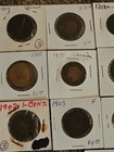  22  Canadian Large Cent Coins  1859 - 1920   All Antique Coins   In 2x2s 