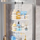 Over The Door Shower Caddy - 3 Tier Shower Organizer Hanging With Soap Holder   